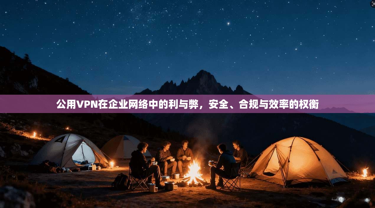 公用VPN在企业网络中的利与弊，安全、合规与效率的权衡