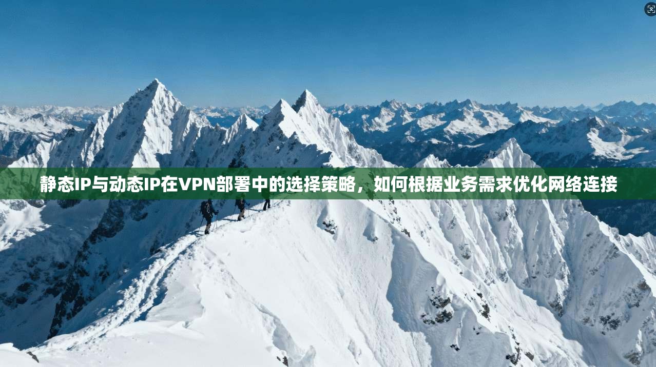 静态IP与动态IP在VPN部署中的选择策略，如何根据业务需求优化网络连接