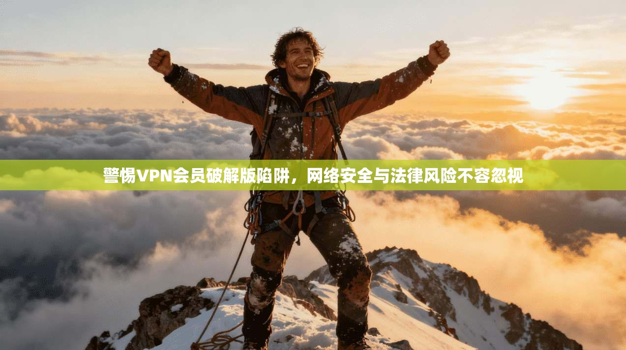 警惕VPN会员破解版陷阱，网络安全与法律风险不容忽视